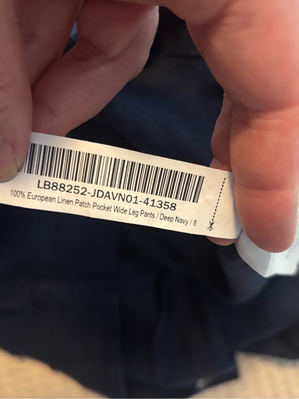 Quince 100% linen deep navy women’s wide leg pants - Picture 5 of 5